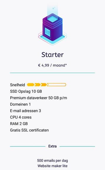 Webhosting al voor €4.99,- beschikbaar voor biedingen