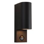 Moderne buiten wandlamp met bewegingssensor zwart, Corina,, Ophalen of Verzenden, Nieuw, Aluminium, Wandlamp
