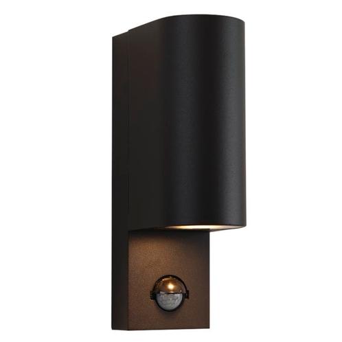 Moderne buiten wandlamp met bewegingssensor zwart, Corina,, Tuin en Terras, Buitenverlichting, Wandlamp, Nieuw, Aluminium, Ophalen of Verzenden