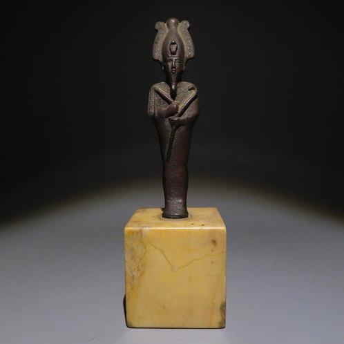 Oud-Egyptisch Brons Osiris God. Late Periode, 664 - 332, Verzamelen, Mineralen en Fossielen