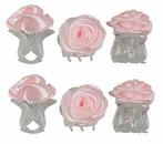 Haarspeld Haarklemmen 1cm – Roosjes – Lichtroze – Set van 6, Nieuw