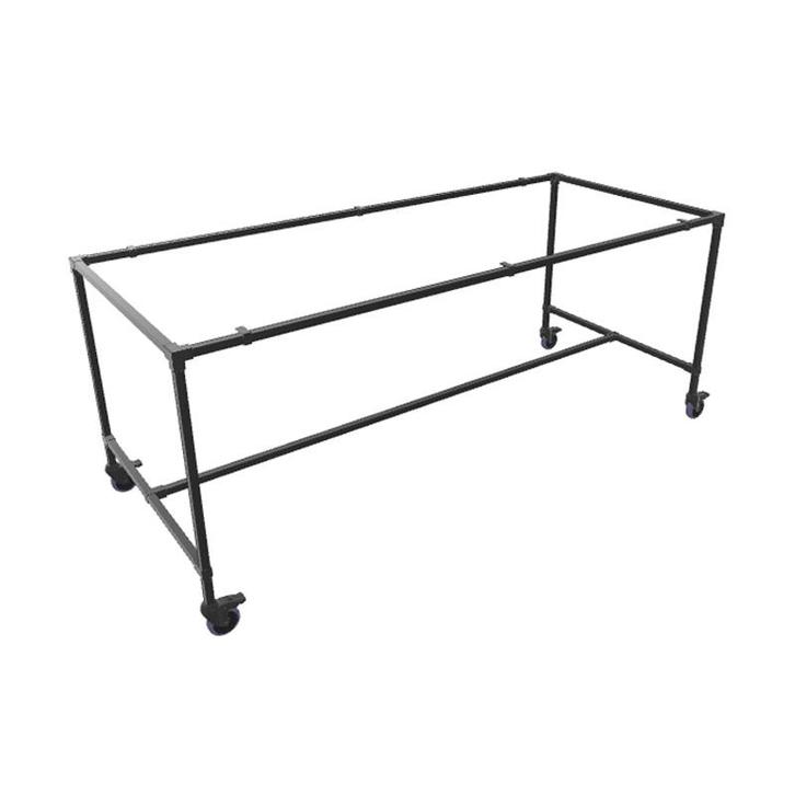 Steigerbuis Tafel Graz | Vierkant Zwart 25x25 mm | Wiel | DI, Huis en Inrichting, Tafels | Eettafels, Ophalen of Verzenden