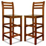 Set van 2 Acacia Hout Barkrukken (Meubelen, Interieur), Huis en Inrichting, Verzenden, Nieuw