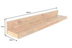 Wandplank MAKASSAR 140cm naturel mango hout - 44743, Huis en Inrichting, Woonaccessoires | Wandplanken en Boekenplanken, Ophalen of Verzenden