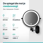 2dekans | Make Up Spiegel met Led Verlichting - 5X, Ophalen of Verzenden, Zo goed als nieuw