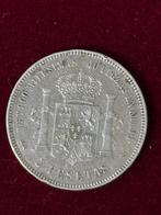 Spanje. Alfonso XII. 5 Pesetas 1875 *75 DEM (Zonder