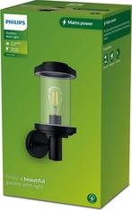 Philips Listra wandlamp zwart E27, Huis en Inrichting, Lampen | Wandlampen, Ophalen of Verzenden, Nieuw