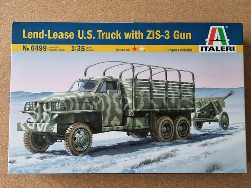 Italeri 6499 Lend-Lease U.S. truck with ZIS-3 gun 1:35, Hobby en Vrije tijd, Modelbouw | Auto's en Voertuigen, Italeri, Verzenden