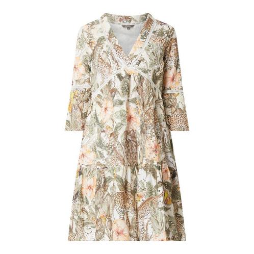 Princess goes Hollywood • jurk met tropische print • 36, Kleding | Dames, Jurken, Groen, Nieuw, Maat 36 (S), Verzenden
