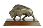 sculptuur, Charging Bison - 35 cm in length - 21 cm - Brons, Antiek en Kunst