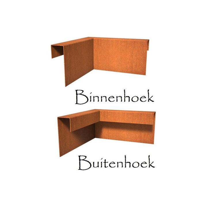 Cortenstaal u-profiel hoek 30x30x5,4x20cm - maatwerk, Tuin en Terras, Bielzen en Borders, Minder dan 100 cm, Nieuw, Overige materialen