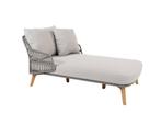 4 Seasons Outdoor Ancora 1-persoons daybed teak Silver grey, Ophalen of Verzenden, Nieuw