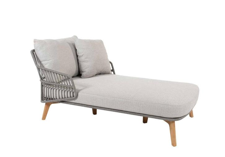 4 Seasons Outdoor Ancora 1-persoons daybed teak Silver grey, Tuin en Terras, Tuinsets en Loungesets, Ophalen of Verzenden