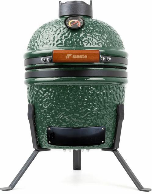 BASTE kamado bbq mini - 13 inch - Groen, Tuin en Terras, Houtskoolbarbecues, Nieuw, Verzenden