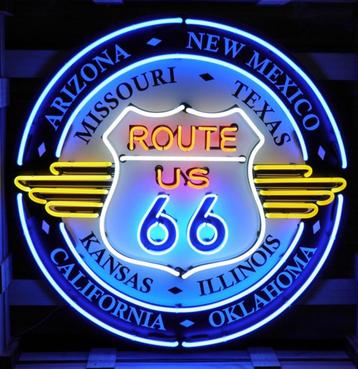 Route 66 All States Neon Verlichting XL 100 x 100 cm beschikbaar voor biedingen