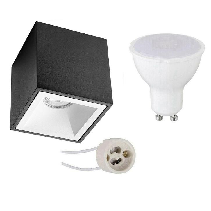 Voordeelset Opbouwspot Set - Pragmi Cliron Pro - GU10, Huis en Inrichting, Lampen | Spots, Plafondspot of Wandspot, Nieuw, Led