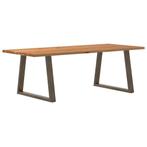 vidaXL Eettafel rechthoekig 240x100x74 cm massief eikenhout, Verzenden, Nieuw