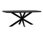 Eettafel Colorado Deens ovaal mangohout 260x110 cm - zwart, Huis en Inrichting, Tafels | Eettafels, Ophalen of Verzenden, Nieuw