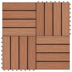 vidaXL Terrastegels diep reliëf 30x30 cm 1 m² HKC lichtbruin, Verzenden, Nieuw