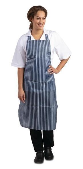 Waterdicht schort blauw-wit gestreept 71,1(b)x101,6(l)cm, Zakelijke goederen, Horeca | Keukenapparatuur, Verzenden