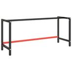 vidaXL Werkbankframe 180x57x79 cm metaal matzwart en matrood, Huis en Inrichting, Verzenden, Nieuw
