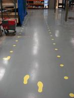 Geel vloermarkeringstip voor palletplaatsmarkering  -  90mm, Verzenden