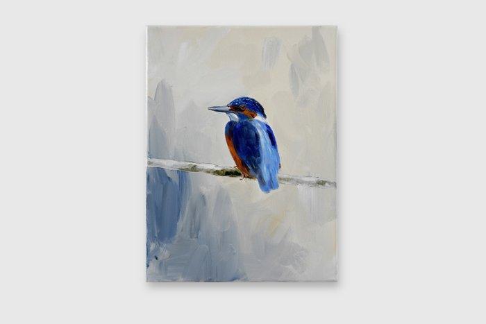 Matthieu van Riel - IJsvogel, Antiek en Kunst, Kunst | Schilderijen | Modern
