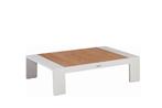 Exotan Valerie loungetafel wit - teak - 80 x 120 cm |, Tuin en Terras, Ophalen of Verzenden, Nieuw