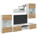 vidaXL 5-delige Tv-meubels met LED bewerkt hout artisanaal, Huis en Inrichting, Kasten | Televisiemeubels, Verzenden, Nieuw, Overige houtsoorten