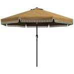 Parasol Ø265 Cm Terrasparasol Met Franjes, Kantelbare Strand, Verzenden