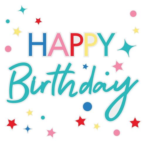 Gekleurde Happy Birthday Raamsticker, Hobby en Vrije tijd, Feestartikelen, Nieuw, Verzenden