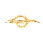 Gouden veer broche | Vintage (gouden broche, geelgoud), Sieraden, Tassen en Uiterlijk, Broches, Ophalen of Verzenden, Gebruikt