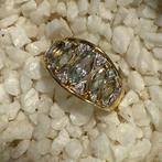 Ring - 18 karaat Geel goud Aquamarijn - Diamant - 5 marquise, Sieraden, Tassen en Uiterlijk, Ringen, Nieuw