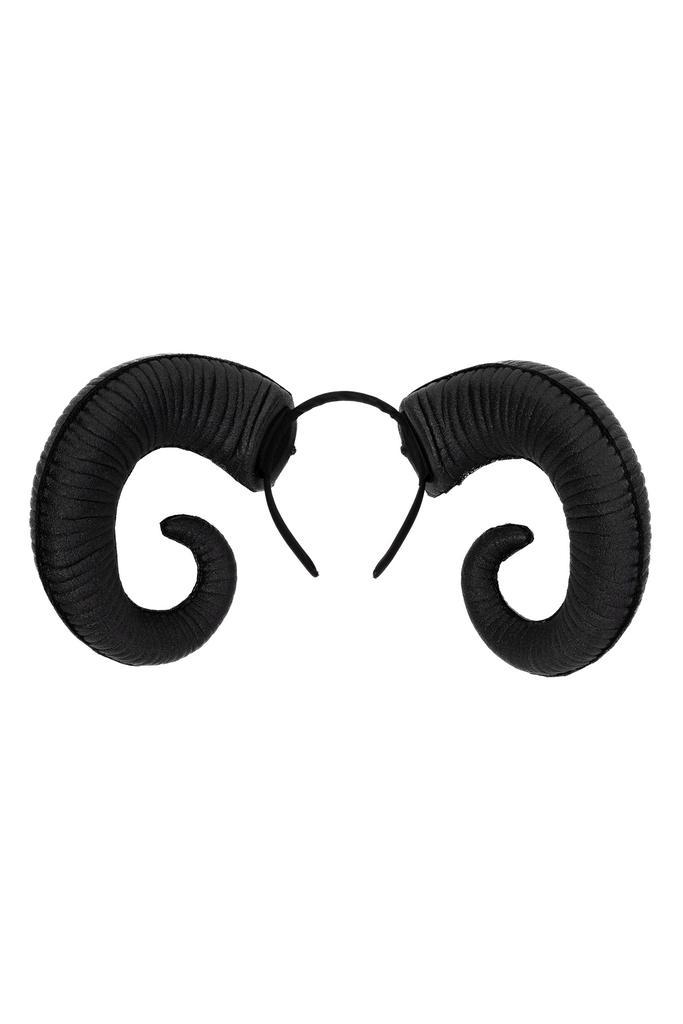 Haarband Hoorns Zwart Diadeem Demoon Duivel Ram Bok Schaap S, Kleding | Dames, Carnavalskleding en Feestkleding, Accessoires, Nieuw