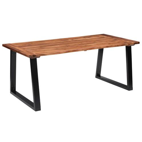 vidaXL Eettafel 180x90cm massief acaciahout, Huis en Inrichting, Tafels | Eettafels, Nieuw, Verzenden