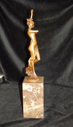 sculptuur, Fraai Sculptuur van Naakte vrouw in Art Nouveau, Antiek en Kunst