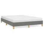 Bedframe vidaXL 140x190 Donkergrijs | OP=OP | -62% Korting, Ophalen of Verzenden, Nieuw