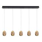 High light | Hanglamp | Amber | Golden Egg | 5 lichts, Nieuw, Ophalen of Verzenden, Glas, 75 cm of meer