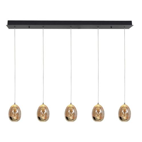High light | Hanglamp | Amber | Golden Egg | 5 lichts, Huis en Inrichting, Lampen | Hanglampen, 75 cm of meer, Nieuw, Glas, Ophalen of Verzenden