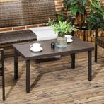 TRUUSK Tuintafel en Bijzettafel - Stalen Frame - Bruin - 91, Tuin en Terras, Tuintafels, Verzenden, Nieuw