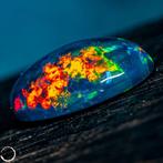 Grote natuurlijke zwarte opaal cabochon 13,4 ct- 2.68 g, Verzamelen