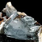 Blauwe baryt van hoge kwaliteit uit Marokko - Hoogte: 8 cm -, Verzamelen, Mineralen en Fossielen