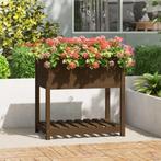 vidaXL Plantenbak met schap 82,5x54x81 cm grenenhout, Verzenden, Nieuw, Hout, 60 cm of meer