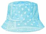 Bucket Hat Paisley Print Blauw, Nieuw