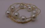 Armband - 18 karaat Geel goud - Witte Zuidzeeperlen, Sieraden, Tassen en Uiterlijk, Armbanden, Nieuw