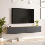 [en.casa] Tv-meubel Lapinlahti 180x31,5x29,5cm houtkleurig e