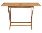 Teakhouten Tuintafel Opvouwbaar – 120x70 cm met Parasolgat, Verzenden, Nieuw