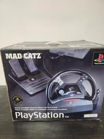 Mad Catz SLEH-0005 Steering Wheel met Pedalen Playstation 1, Spelcomputers en Games, Ophalen of Verzenden, Zo goed als nieuw
