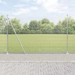 vidaXL Gelaste Draadhek met 13 Flenspalen 1.4x50 m Verzinkt, Verzenden, Nieuw, IJzer