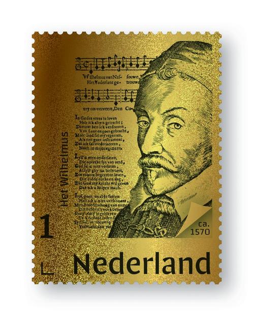 Gouden Postzegel Het Wilhelmus, Postzegels en Munten, Postzegels | Nederland, Verzenden